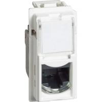 Розетка компьютерная RJ45 cat5e UTP 1 модуль. KW4279C5E Цвет Белый. Bticino Living Now