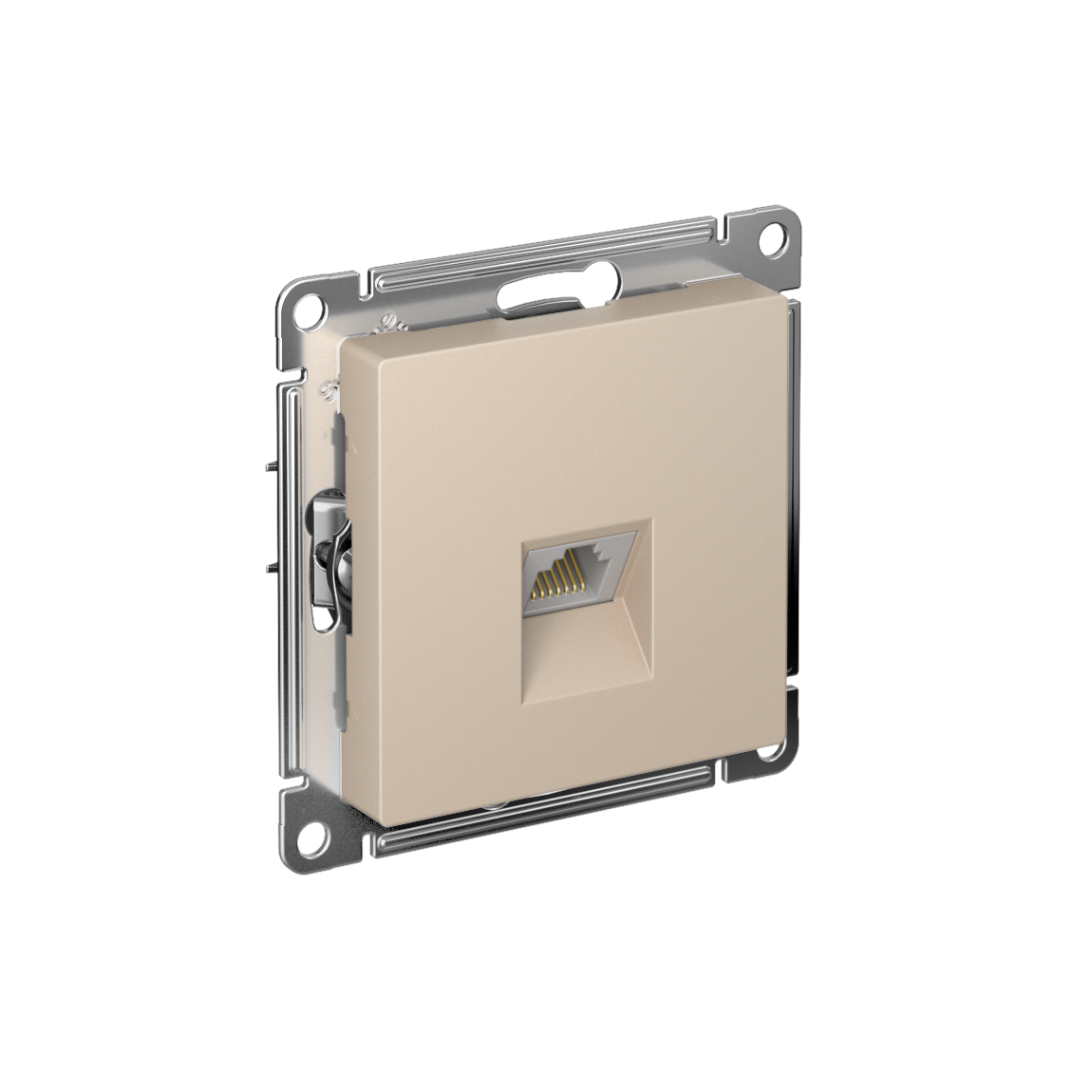 ATLASDESIGN РОЗЕТКА компьютерная RJ45 кат. 6A, механизм, ПЕСОЧНЫЙ