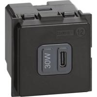 Механизм зарядного устройстваи USB тип - C 30 Вт/3000мА 2 модуля. K4288C2. Bticino Living Now.
