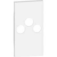 Лицевая панель розетки телевизионной TV-R-SAT 2 модуля. KW26M2 Цвет Белый. Bticino Living Now