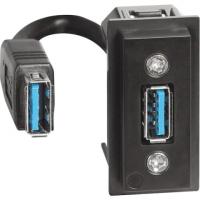 Механизм розетки USB для передачи данных с разъёмом 1 модуль. K4285P Bticino Living Now