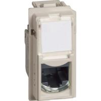 Розетка компьютерная RJ45 cat5e UTP 1 модуль. KM4279C5E Цвет Песочный. Bticino Living Now
