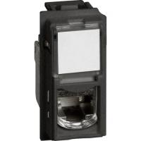 Розетка компьютерная RJ45 cat6 STP 1 модуль. KG4279C6S Цвет Черный. Bticino Living Now