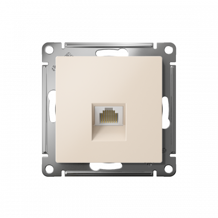 ATLASDESIGN РОЗЕТКА компьютерная RJ45 кат. 6A, механизм, БЕЖЕВЫЙ
