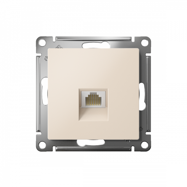 ATLASDESIGN РОЗЕТКА компьютерная RJ45 кат. 6A, механизм, БЕЖЕВЫЙ