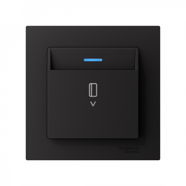 ATLASDESIGN ВЫКЛЮЧАТЕЛЬ карточный с подсветкой, 10А, без задержки отключения, механизм, КАРБОН