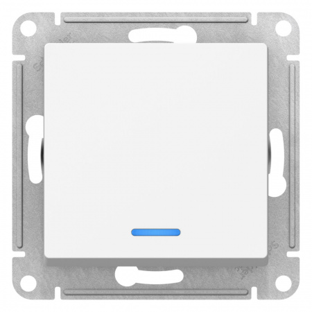 ATLASDESIGN 1-клавишный ПЕРЕКЛЮЧАТЕЛЬ с подсветкой, сх.6а, 10АХ, механизм, ЛОТОС