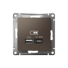 ATLASDESIGN USB РОЗЕТКА A + тип-C 45Вт высокоскор.заряд. QC, PD, механизм, МОККО