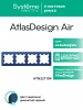 ATLASDESIGN AIR 4-постовая РАМКА, АКВАМАРИН/дымчатый черный