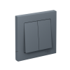 ATLASDESIGN 2-клавишный ВЫКЛЮЧАТЕЛЬ, сх.5, 10АХ, в сборе, ГРИФЕЛЬ