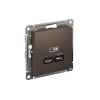 ATLASDESIGN USB РОЗЕТКА тип-С 65Вт высокоскор.заряд. QC, PD, механизм, МОККО