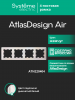 ATLASDESIGN AIR 4-постовая РАМКА, ЖЕМЧУГ/дымчатый белый