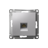 ATLASDESIGN РОЗЕТКА компьютерная RJ45 кат. 6A, механизм, АЛЮМИНИЙ