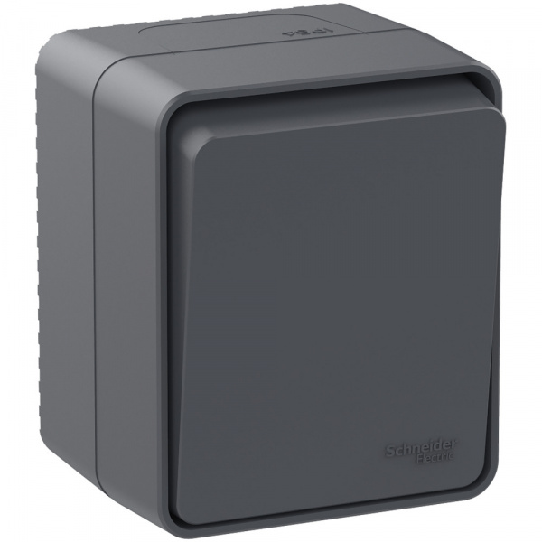 ATLASDESIGN PROFI IP54 О/У 1-клавишный ПЕРЕКЛЮЧАТЕЛЬ, сх.6, 10АХ, АНТРАЦИТ