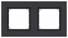 ATLASDESIGN AQUA 2-постовая РАМКА, IP44, КАРБОН