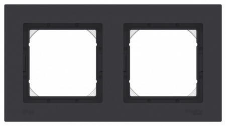 ATLASDESIGN AQUA 2-постовая РАМКА, IP44, КАРБОН