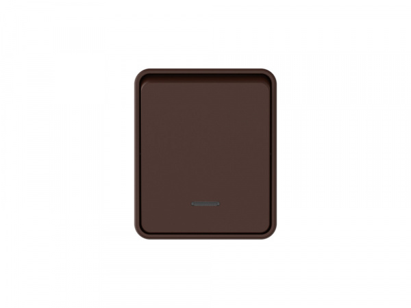 ATLASDESIGN PROFI IP54 О/У 1-клавишный ВЫКЛЮЧАТЕЛЬ с подсветкой, сх.1а, 10АХ, КОРИЧНЕВЫЙ