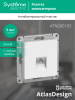 ATLASDESIGN РОЗЕТКА компьютерная RJ45 кат. 5e, механизм, БЕЛЫЙ