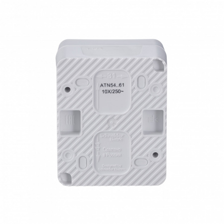 ATLASDESIGN PROFI IP54 О/У 1-клавишный ПЕРЕКЛЮЧАТЕЛЬ, сх.6, 10АХ, БЕЛЫЙ