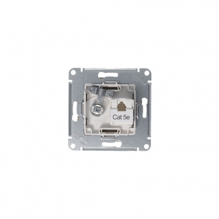 ATLASDESIGN РОЗЕТКА двойная ТВ + компьютерная RJ45 кат. 5e, механизм, АЛЮМИНИЙ