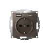 ATLASDESIGN РОЗЕТКА 16А c 2 USB A+C, 5В/2,4А/3,0А, 2х5В/1,5А, механизм, МОККО