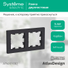 ATLASDESIGN 2-постовая РАМКА, универсальная, КАРБОН