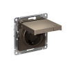 ATLASDESIGN РОЗЕТКА с заземлением со шторками с крышкой,16А,IP20, мех.,быстрозажим. клем., МОККО