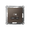 ATLASDESIGN USB РОЗЕТКА тип-С 65Вт высокоскор.заряд. QC, PD, механизм, МОККО
