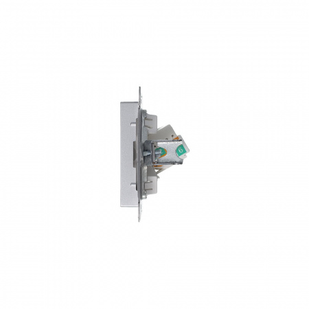 ATLASDESIGN РОЗЕТКА компьютерная RJ45 кат. 5e, механизм, АЛЮМИНИЙ