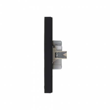 ATLASDESIGN РОЗЕТКА двойная без заземления, 16А, в сборе, КАРБОН