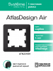 ATLASDESIGN AIR 1-постовая РАМКА, КАРБОН/дымчатый черный