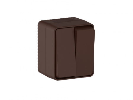 ATLASDESIGN PROFI IP54 О/У 2-клавишный ВЫКЛЮЧАТЕЛЬ, сх.5, 10АХ, КОРИЧНЕВЫЙ