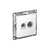 ATLASDESIGN РОЗЕТКА двойная ТВ + компьютерная RJ45 кат. 5e, механизм, БЕЛЫЙ