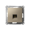 ATLASDESIGN РОЗЕТКА компьютерная RJ45 кат. 6A, механизм, ШАМПАНЬ