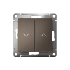 ATLASDESIGN 2-клавишный ВЫКЛЮЧАТЕЛЬ ДЛЯ ЖАЛЮЗИ, сх.4, 10А, механизм, МОККО