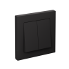 ATLASDESIGN 2-клавишный ВЫКЛЮЧАТЕЛЬ, сх.5, 10АХ, в сборе, КАРБОН