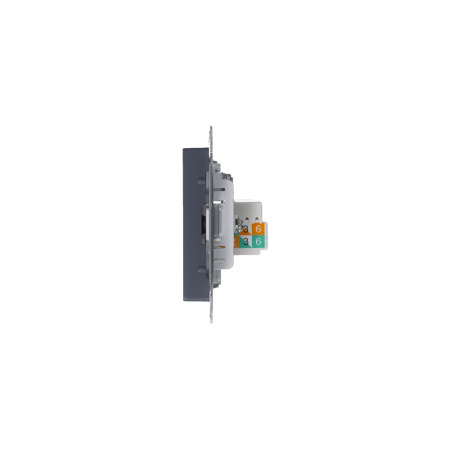 ATLASDESIGN РОЗЕТКА двойная ТВ + компьютерная RJ45 кат. 5e, механизм, ГРИФЕЛЬ