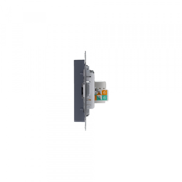 ATLASDESIGN РОЗЕТКА двойная ТВ + компьютерная RJ45 кат. 5e, механизм, ГРИФЕЛЬ