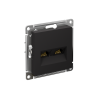 ATLASDESIGN РОЗЕТКА двойная компьютерная RJ45+RJ45 кат. 5e, механизм, КАРБОН