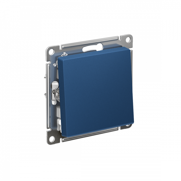 ATLASDESIGN 1-клавишный ПЕРЕКРЕСТНЫЙ ПЕРЕКЛЮЧАТЕЛЬ, сх.7, 10АХ, мех., быстрозажим. клем., АКВАМАРИН