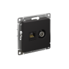 ATLASDESIGN РОЗЕТКА двойная ТВ + компьютерная RJ45 кат. 5e, механизм, КАРБОН