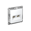 ATLASDESIGN РОЗЕТКА двойная компьютерная RJ45+RJ45 кат. 5e, механизм, БЕЛЫЙ