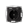 ATLASDESIGN РОЗЕТКА 16А c 2 USB A+С, 5В/2,4А/3,0А, 2х5В/1,5А, механизм, КАРБОН