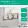 ATLASDESIGN 3-постовая РАМКА, универсальная, ШАМПАНЬ