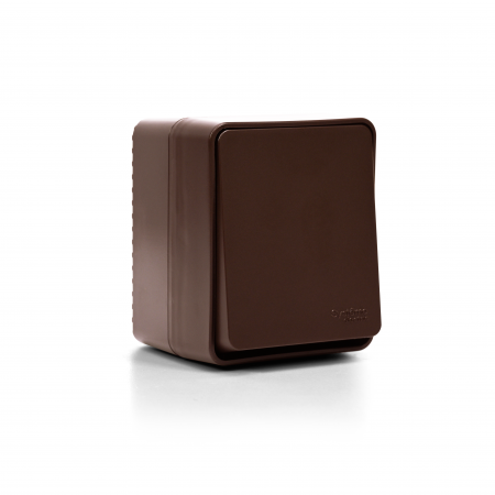 ATLASDESIGN PROFI IP54 О/У 1-клавишный ВЫКЛЮЧАТЕЛЬ, сх.1, 10АХ, КОРИЧНЕВЫЙ