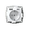 ATLASDESIGN РОЗЕТКА 16А с 2 USB A+C, 5В/2,4А/3,0А, 2х5В/1,5А, механизм, ЛОТОС