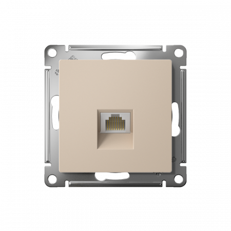 ATLASDESIGN РОЗЕТКА компьютерная RJ45 кат. 6A, механизм, ПЕСОЧНЫЙ