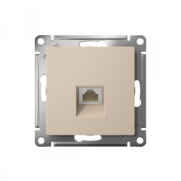 ATLASDESIGN РОЗЕТКА компьютерная RJ45 кат. 6A, механизм, ПЕСОЧНЫЙ
