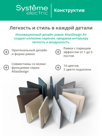 ATLASDESIGN AIR 3-постовая РАМКА, БЕЛЫЙ/дымчатый белый