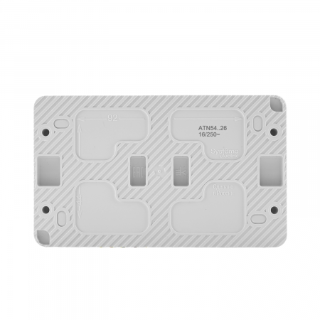 ATLASDESIGN PROFI IP54 О/У РОЗЕТКА двойная с заземлением со шторками, 16А, БЕЛЫЙ